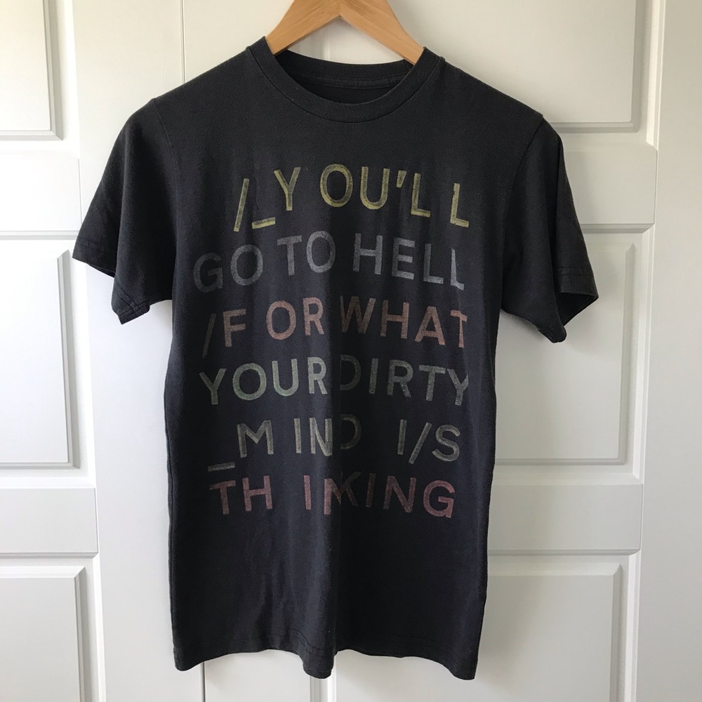 vintage radiohead in rainbows tour shirt w.a.s.t.e